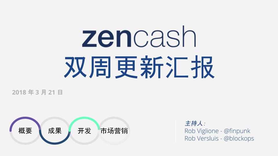 zencash双周更新汇报幻灯片
