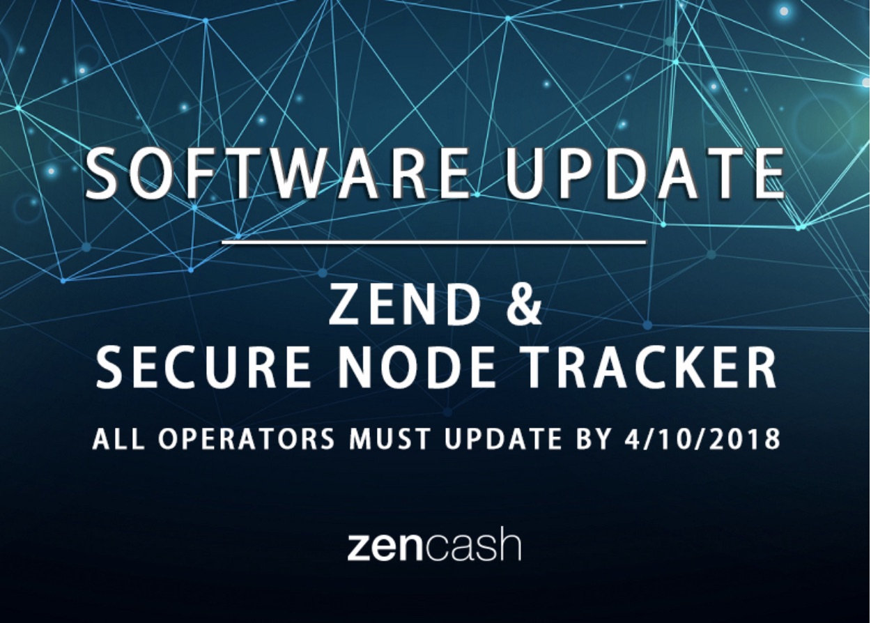 ZenCash and secure node tracker Software Update