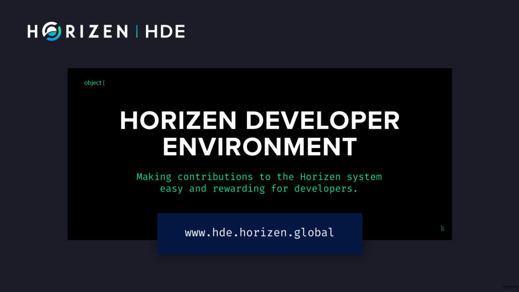 horizen developer environment HDE