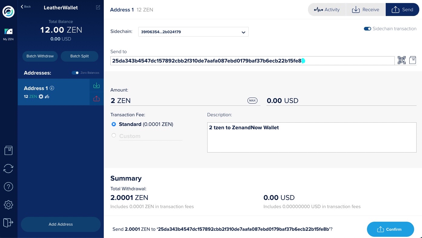 How to Transfer ZEN from Sphere to Cobalt Wallet - Horizen Blog